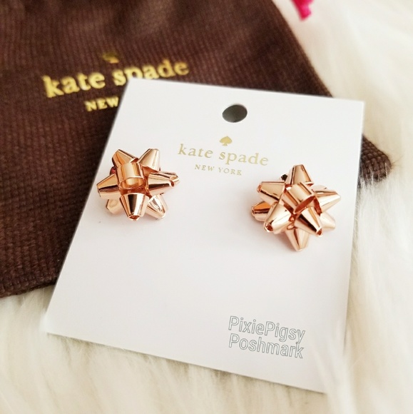 Kate Spade Bourgeois Bow Present Wrap Stud Earring - Picture 2 of 4